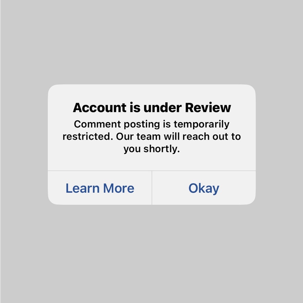 HOW LONG DOES THIS LAST. ANYONE, PLZ  . Account Under Review Notification